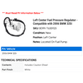 thumbnail image 2 of Left Center Fuel Pressure Regulator - Compatible with 2006 BMW 325i, 2 of 2