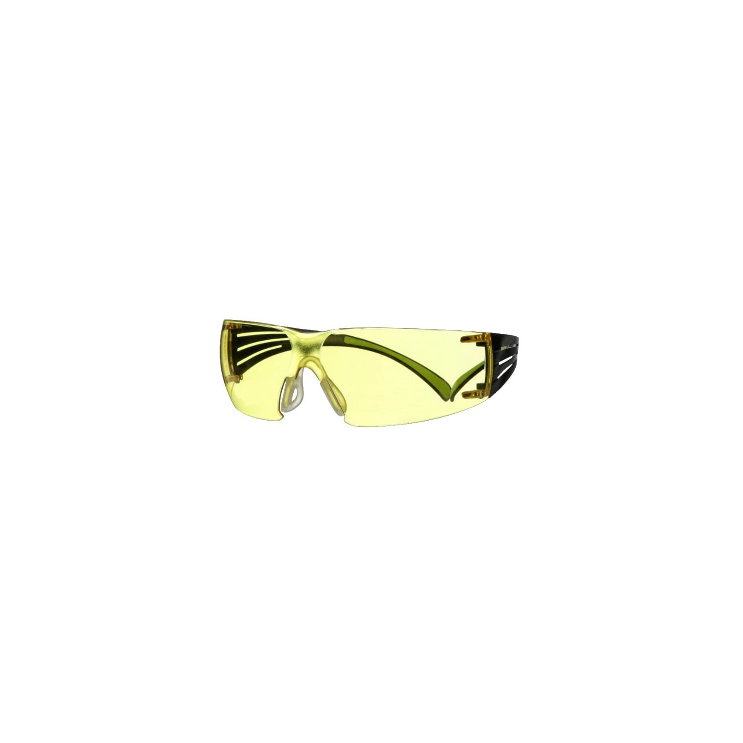 Peltor Sport SecureFit Safety Eyewear, Black/Amber Frame, Amber Polycarbonate Anti-Fog Lens, 1 Pair