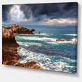 thumbnail image 2 of Volcanic Beach Stormy Weather - Seashore Canvas Art Print, 2 of 4