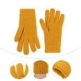thumbnail image 6 of VERDANVERSE Knitted Mittens Knit Yellow 1 Pair, 6 of 8