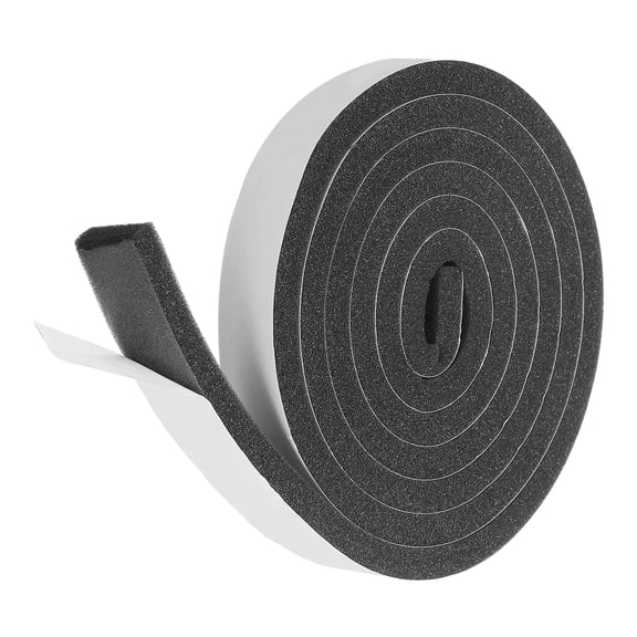 Weather Stripping Door Seal, 1" x 3/8" Adhesive Foam Tape Seal Soundproof Insulation Strips for Door Frame Window Gaps (6.5 Feet)