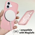 thumbnail image 4 of Decase Skin-Feel Anti-Scratch PC+TPU Case for iPhone 16,Compatible with Mag-Safe,Translucent Matte Drop Proof Phone Case,Rugged Back Cover for iPhone 16 Case,Pink, 4 of 5