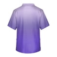thumbnail image 5 of Domuza Mens Scrubs Top Tie-Dye Gradient V Neck Short Sleeve Work Uniform Big and Tall Soft Comfy Medical Scrub Tops with 3 Pockets Purple M, 5 of 5