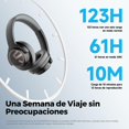 thumbnail image 4 of SoundPEATS Space Audifonos Inalámbricos Bluetooth5.3 Diadema Plegables Cancelación de Ruido Activa con Híbridos Reducción de Ruido de Llamada ENC Altavoz Dinámico de 40mm Modo de Juego Multipunto 123H, 4 of 5