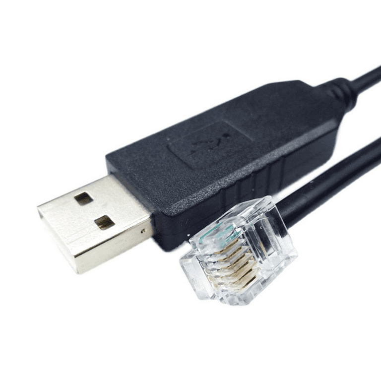 bagagerum fire gange Pebish USB To Rj11 Rj12 6P4C Adapter Serial Control Cable EQMOD for - Mount Pc  Connect Hand Cable,1.8M - Walmart.com
