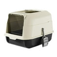 thumbnail image 3 of Cat Litter Box with Lid Enclosed Front Entry Top Exit Large Kitty Litter Pan Black, 3 of 8
