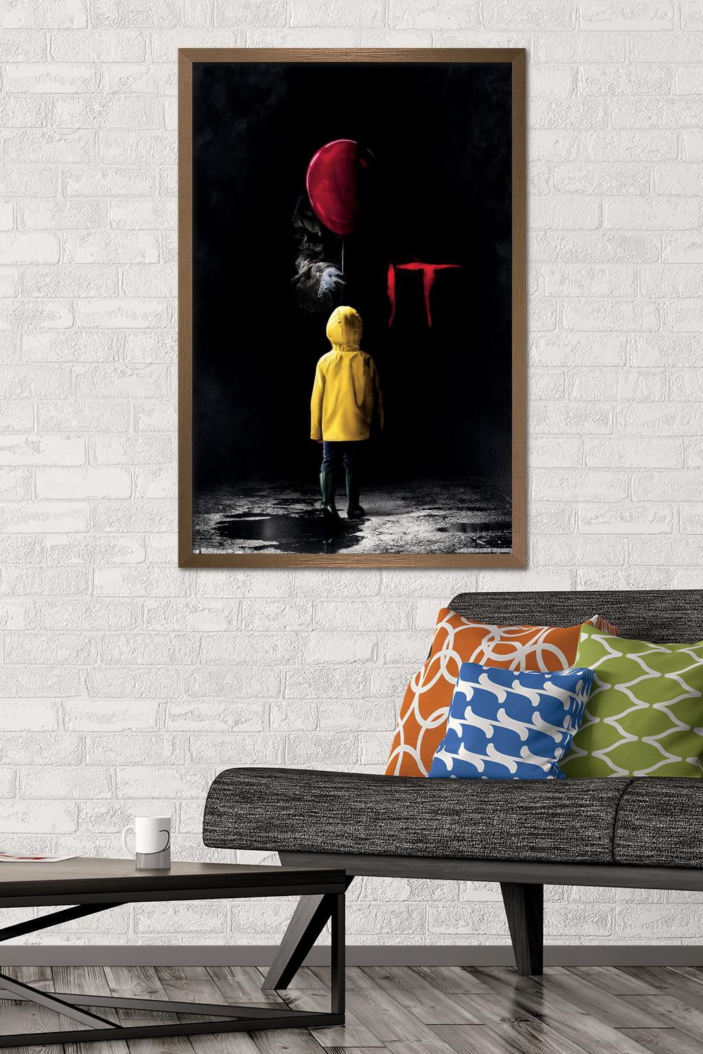 IT - Teaser One Sheet Wall Poster, 22.375" x 34", Framed