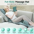 thumbnail image 4 of HEMXSZH Full Body Massage Mat with Remote Vibration & Heat, Foot Massage Headrest & Lumbar Pillow, Gray, 4 of 8