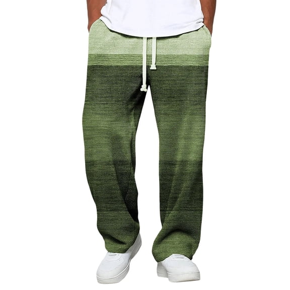 XINPING Men Pants Regular Fit Hiking Pants Elastic Waistband -Resistant Flat-Front Chino Pant