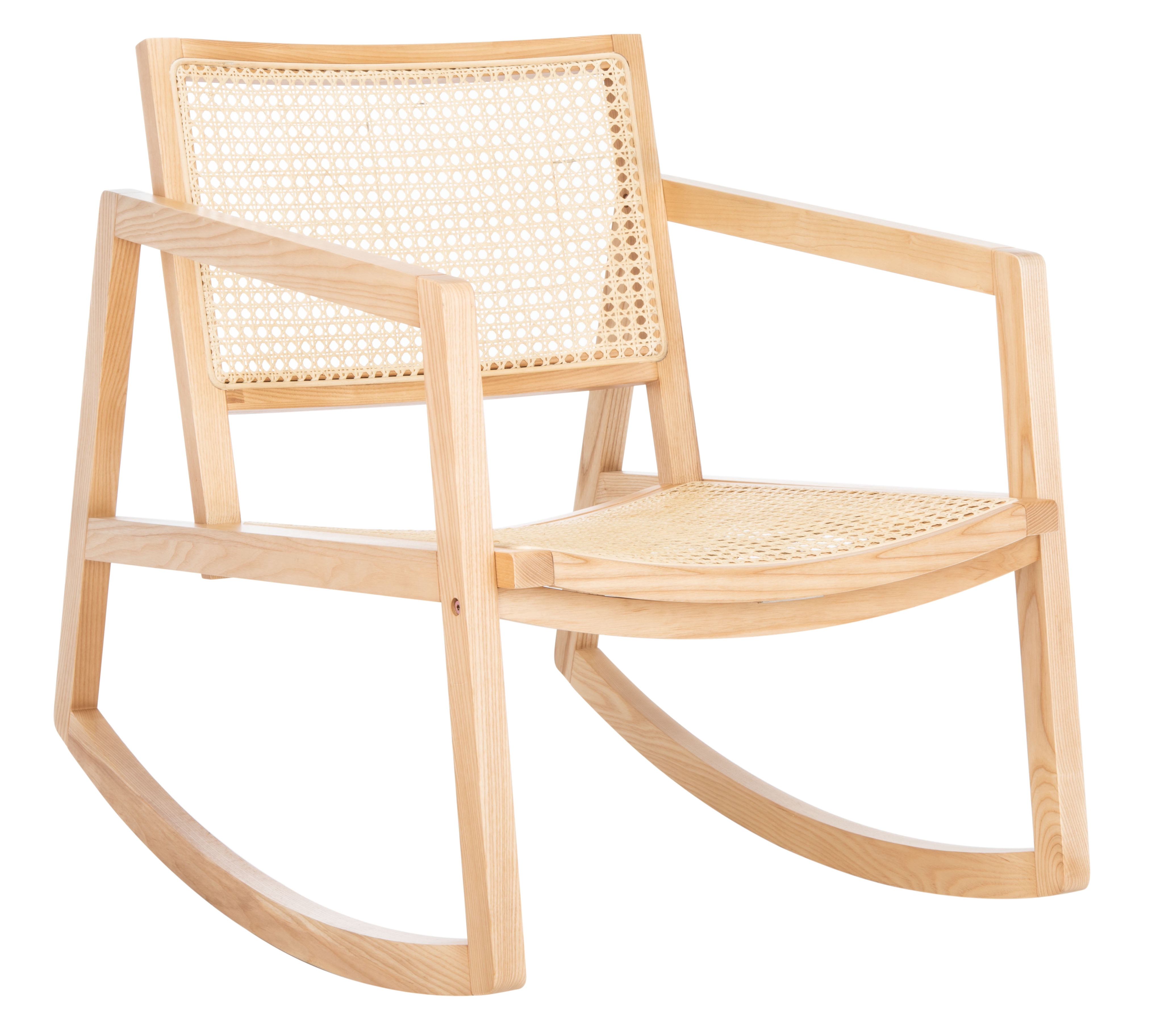 SAFAVIEH Couture Perth Coastal Solid Rattan Rocking Chair, Natural
