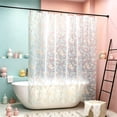 thumbnail image 7 of Sahpxhe Shower Curtain Floral Print Waterproof Eva Shower Curtain Liner,Lightweight Bathroom Bathtub Partition with Reinforced Holes and Hooks,70.9X31.5in,Multicolor-B, 7 of 7