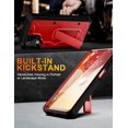 thumbnail image 6 of CaseBorne ArmadilloTek V Case for Samsugn Galaxy A12 with Built-in Screen Protector & Kickstand Full-Body Multi-Layer Rugged - Red, 6 of 6