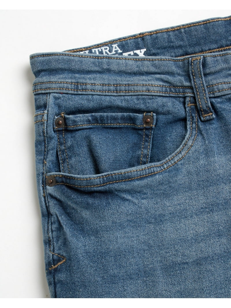 IZOD Men's Sport Flex Stretch Denim Relaxed Fit Straight Leg