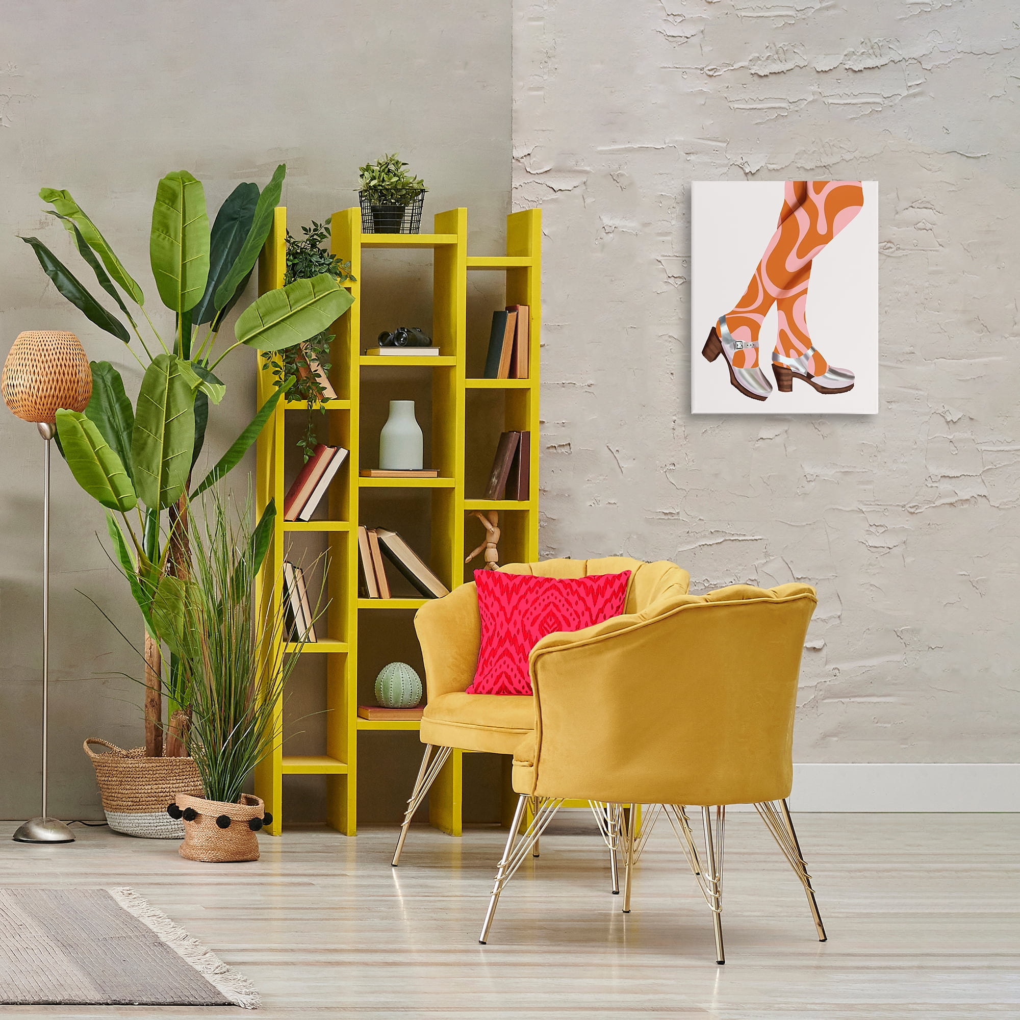 Stupell Industries Groovy Fashion Legs People Painting Wrapped Canvas Art Print Wall Art, 16 x 20