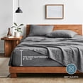 thumbnail image 6 of Bare Home Washed Sheet Set - Premium 1800 Collection - Deep Pocket - 3 Piece - Twin XL, Gray, 6 of 8
