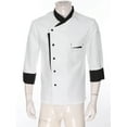 thumbnail image 5 of iiniim Unisex Chef Jacket Men's Long Sleeve Chef Coat Restaurant Kitchen Cooking Chef Uniform, 5 of 7