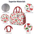 thumbnail image 4 of Lunch Bag Lunch Box for Women Reusable Insulated Lunch Bags,Water-Resistant Cherry Pattern Cooler Lunch Tote Bag, Large Capacity for Work Travel Picnic, 4 of 6