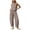 *Brown, variant on Women's Gingham 2 Piece Sleeveless Outfit Set,Ladies' Crop Tank Top and Wide Leg Pants,High Waist Summer Loungewear For Women,Hot Pink,S-2XL