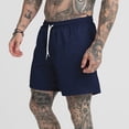 thumbnail image 5 of Shorts for Men 5 inch Solid Color Beach Fitness Elastic Waistband Short with Pockets Quick Dry Activewear Inseam Running Gym Shorts, 5 of 8