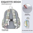 thumbnail image 5 of Maltese Dog and Flower Floral Backpack for School,Cute School Bag,Schoolbag with Adjustable Shoulder Straps & Padded Back,13.4"x11"x4.7", 5 of 6