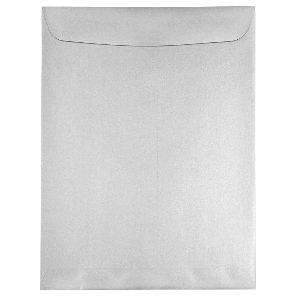 JAM 10 x 13 Envelopes, Silver Metallic, 25/Pack