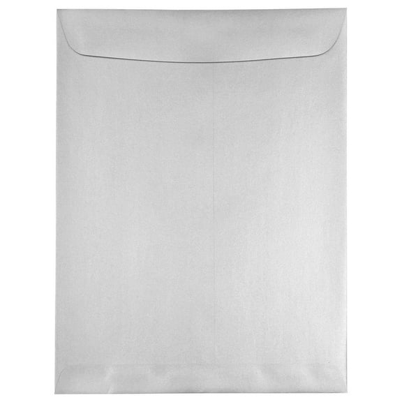 JAM Paper 10 x 13 Envelopes, Silver Metallic, 25/Pack