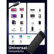 Lemorele 5 in 1 USB C Hub, 4 x USB Type-A 3.2 Gen 2 10Gbps,USB C Adapter Plug and Play for Mac, Dell,Window,20CM Cable