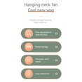 thumbnail image 4 of Ventilador de cuello colgante de refrigeración silenciosa Ventiladores personales de viaje deportivo sin hojas (verde), 4 of 6