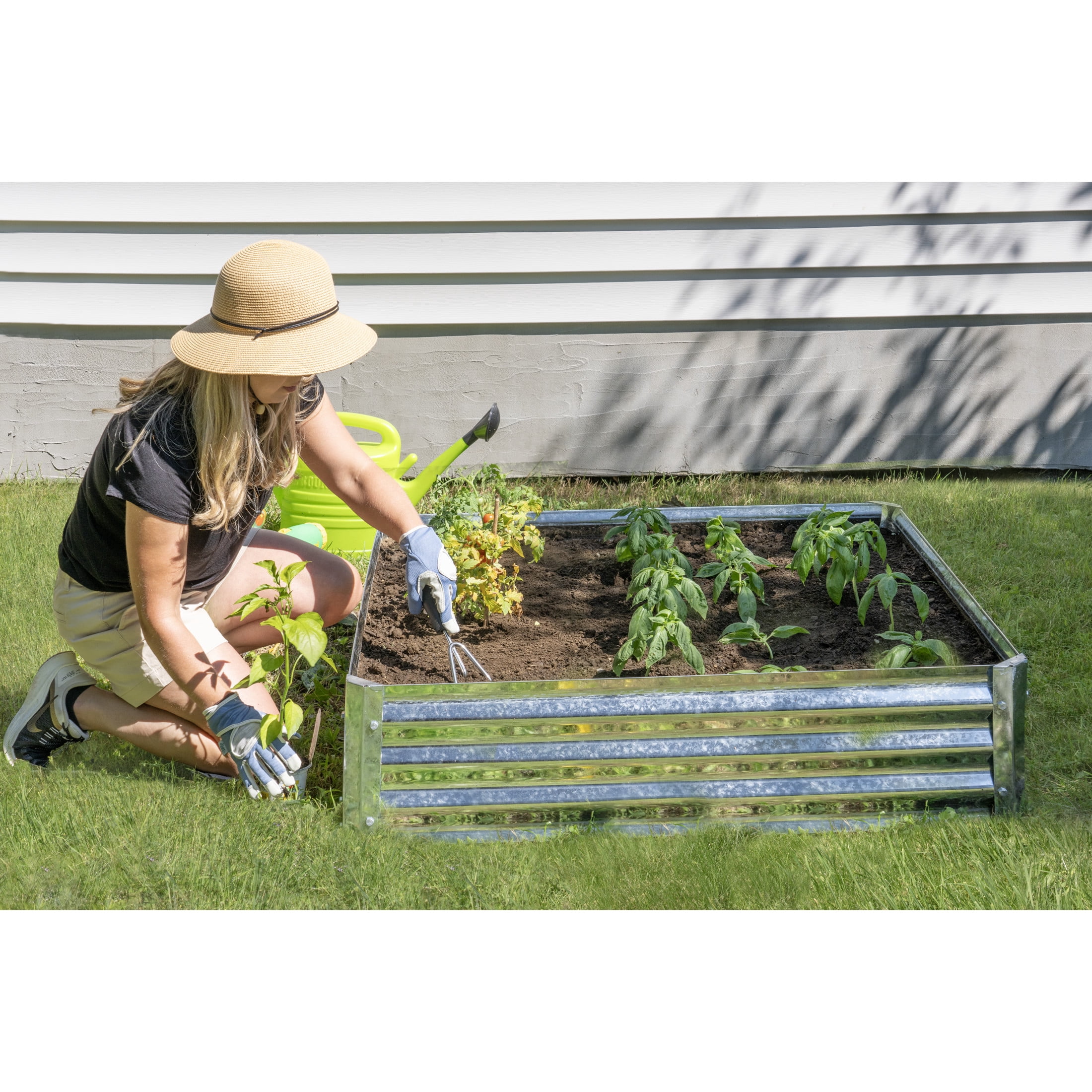 Arrow GROW IT 40 x 40 x 1 ft Galvanized Raised Bed Garden