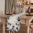 thumbnail image 2 of Table Runners 70 Inches Long Dress Scarves, Navy Blue Spring Floral Farmhouse Coffee/Dining/Kitchen Table Decor, Holiday Table Runner, Farmhouse Butterfly Rustic 13x70 Inch, 2 of 9