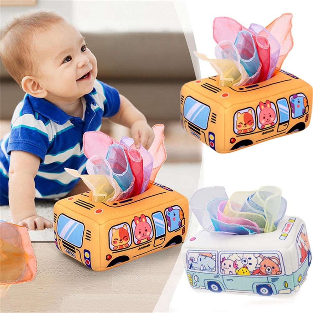 Montessori Tissue Box, Sensory Toys for 612 Months Baby, Motor Skills