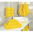thumbnail image 6 of American Soft Linen Turkish 6 Piece Towel Set, 100% Cotton Premium Soft Bathroom Towels, Yellow, 6 of 9