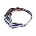 thumbnail image 5 of Unique Bargains 1 Pc Fashion Stripe Pattern Cross Elastic Hairband for Women Blue, 5 of 6