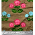 thumbnail image 1 of Soimoi Poly Georgette Fabric Texture,Leaves & Floral Artistic Print Sewing Fabric Yard 52 Inch Wide, 1 of 1