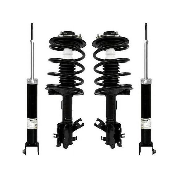Front and Rear Suspension Strut Coil Spring and Shock Absorber Assembly Kit - 4 Piece - Compatible with 2002 - 2006 Nissan Altima 2.5L 4-Cylinder (Excludes V6 Engine) 2003 2004 2005