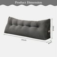 thumbnail image 4 of Lovote Large Headboard Pillow - Removable Cover | 100% Cotton Filling | Bolster for Daybed & Sofa, 4 of 7