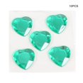 thumbnail image 5 of Heart Rhinestone Stickers Acrylic Crystal Gems Multipurpose Decorative Handheld Clothes Scrapbooking DIY Crafts Necklace Medium Green, 5 of 5