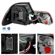 AKKON - Red Clear LED Tail Brake Lights Fits 2003 2004 2005 2006 BMW E46 3-Series 325Ci 330CI M3 Coupe 2Door Left+Right Pair