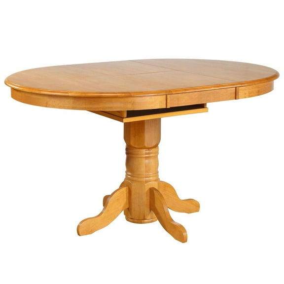 Sunset Trading Oak Selections 5-Piece 66" Oval Extendable Wood Pub Set in Oak