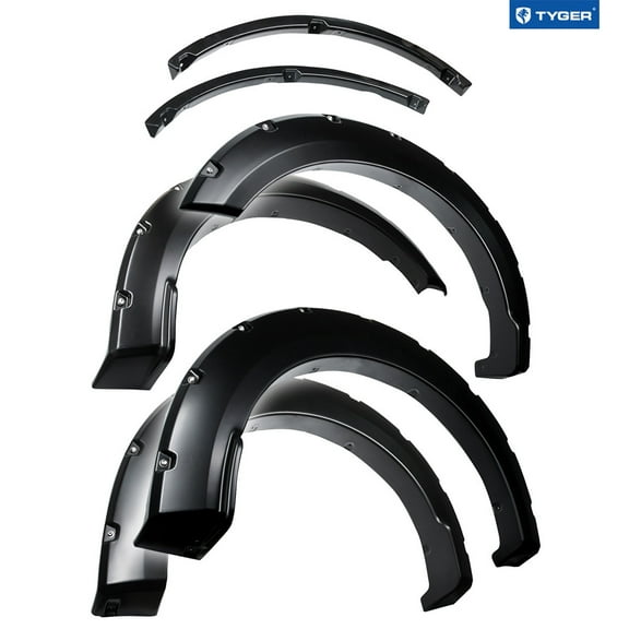 Tyger Auto Fender Flares Compatible with 2018-2020 Ford F-150, Smooth Textured Paintable Bolt-Riveted Style 4pc | TG-FF8F4378