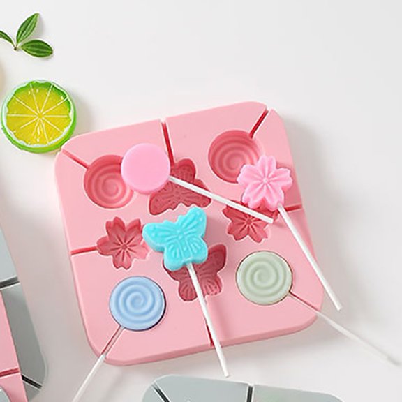 Joernso Lollipop Silicone Mold Flower Butterfly Chocolate Cake Mould DIY Baking Tool