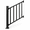 Black-3 Feet-Stair, variant on 36 In X 4 Ft Modular Black Stainless Steel Deck Railing Kit