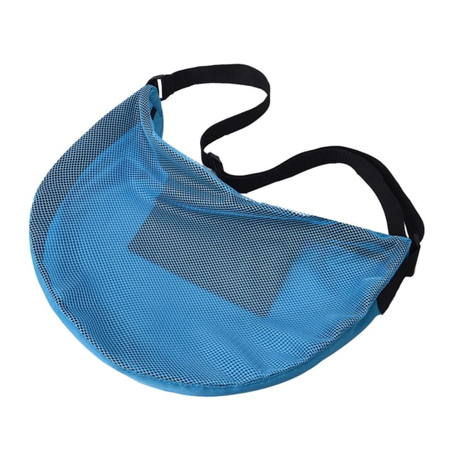 witspace Single Ball Bag with Zipper Pocket Mesh Shoulder Bag with Buckle Clip Sport Equipment Storage Net for Carring Basketball Soccer Volleyball Rugby Also as Swim Beach Bag Sports Crossbody Bag