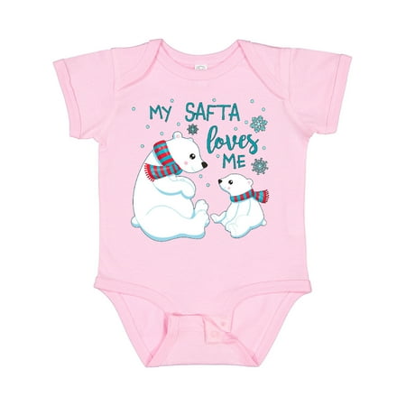 

Inktastic My Safta Loves Me- cute polar bears Boys or Girls Baby Bodysuit