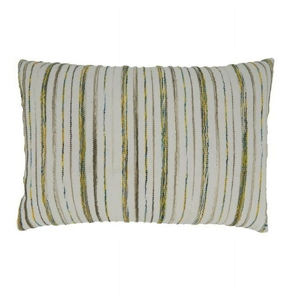 Saro Lifestyle Multi Striped Throw Pillow Cover