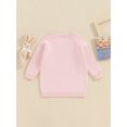 thumbnail image 4 of Bslissey Baby Boys Girls Easter Sweater Embroidery Letter Crew Neck Pullovers Casual Long Sleeve Knit Jumper Infant Toddler Warm Loose Knitwear Tops 3M 6M 9M 12M 18M 24M, 4 of 8