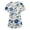 Complexion, variant on OIOLOYJM Scrub Tops for Women 2026 Casual V Neck Short-Sleeve Vintage Print Scrubs Breathable Soft Stretch T-Shirts Durable Shirts with Pockets Beige M