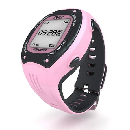 Pyle Sports Multi-Function LED Sports Training Watch with GPS Navigation with ANT+ and E-compass (Pink Color)