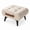 White, variant on MIKIBAMA Small Foot Stools Ottoman Faux Leather Footrest for Living Room Bedroom Office