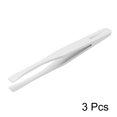 thumbnail image 2 of Unique Bargains White Plastic Flat Tip Anti-static Tweezers 4.7 Inch Length 3pcs, 2 of 5